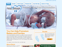 Tablet Screenshot of preemiesurvival.org